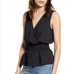 CHELSEA28 Smocked Waist Sleeveless Blouse